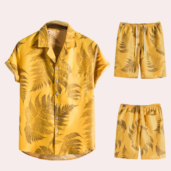 Amedeo - Elegant two-piece Hawaiian set for men