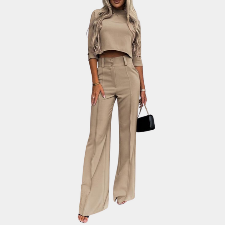 Neriah - Elegant two-piece women's tweed set in fashionable style