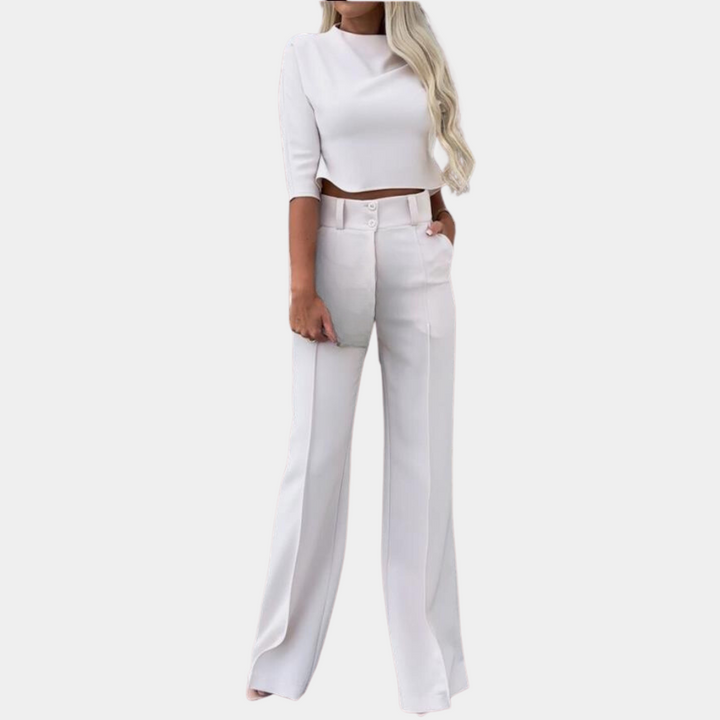 Neriah - Elegant two-piece women's tweed set in fashionable style