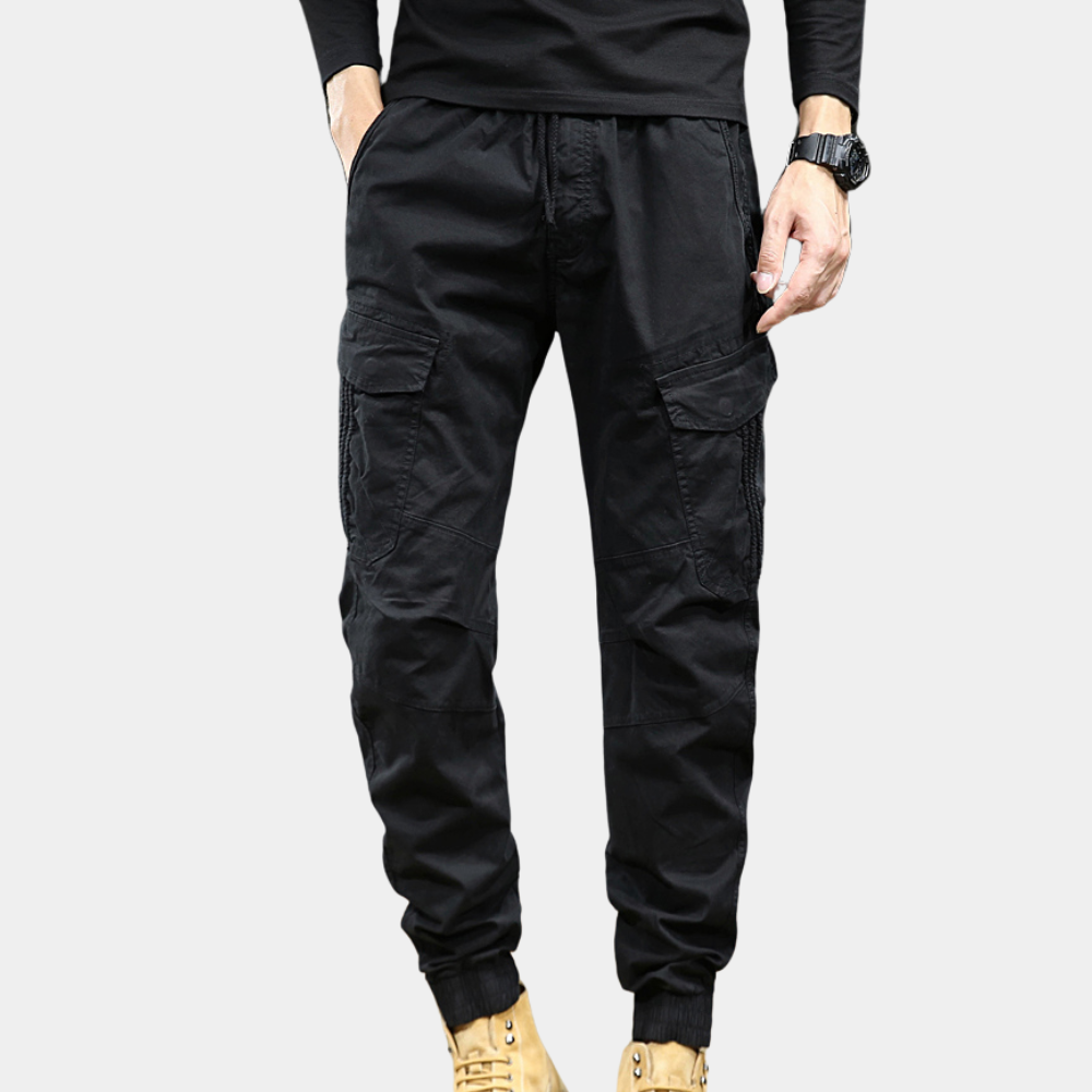 Stylish men's Daan cargo trousers - a guarantee of comfort and functionality with extra pockets!