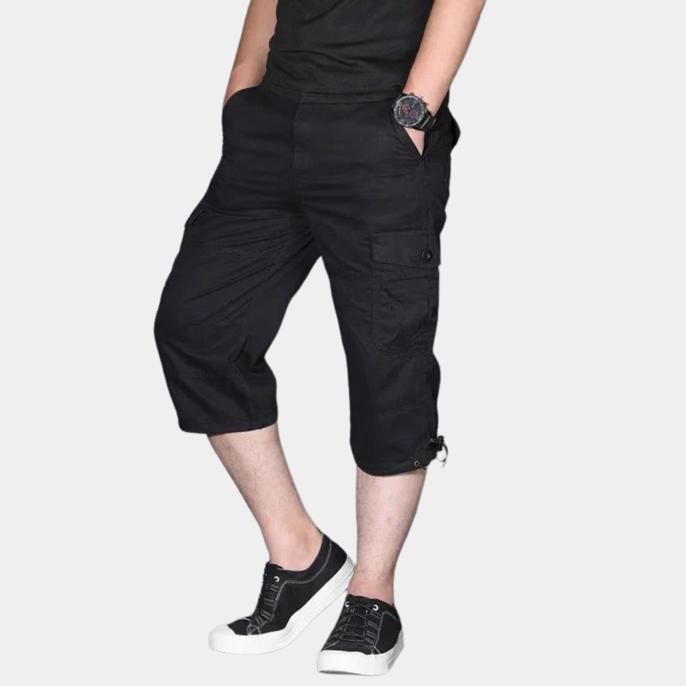 Men's stylish Enzio three-quarter length cargo trousers - everyday elegance!