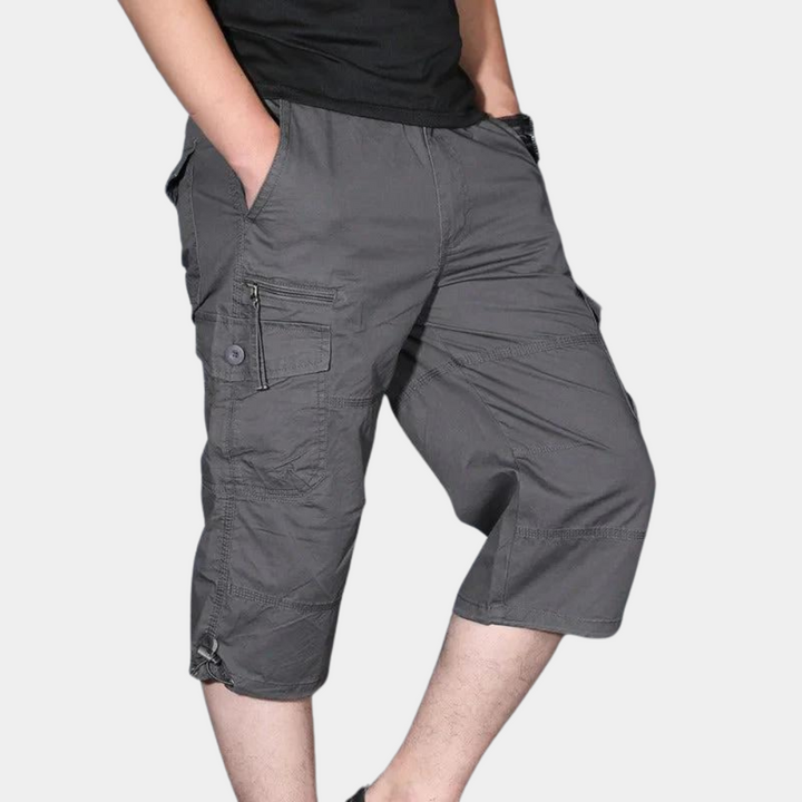Men's stylish Enzio three-quarter length cargo trousers - everyday elegance!