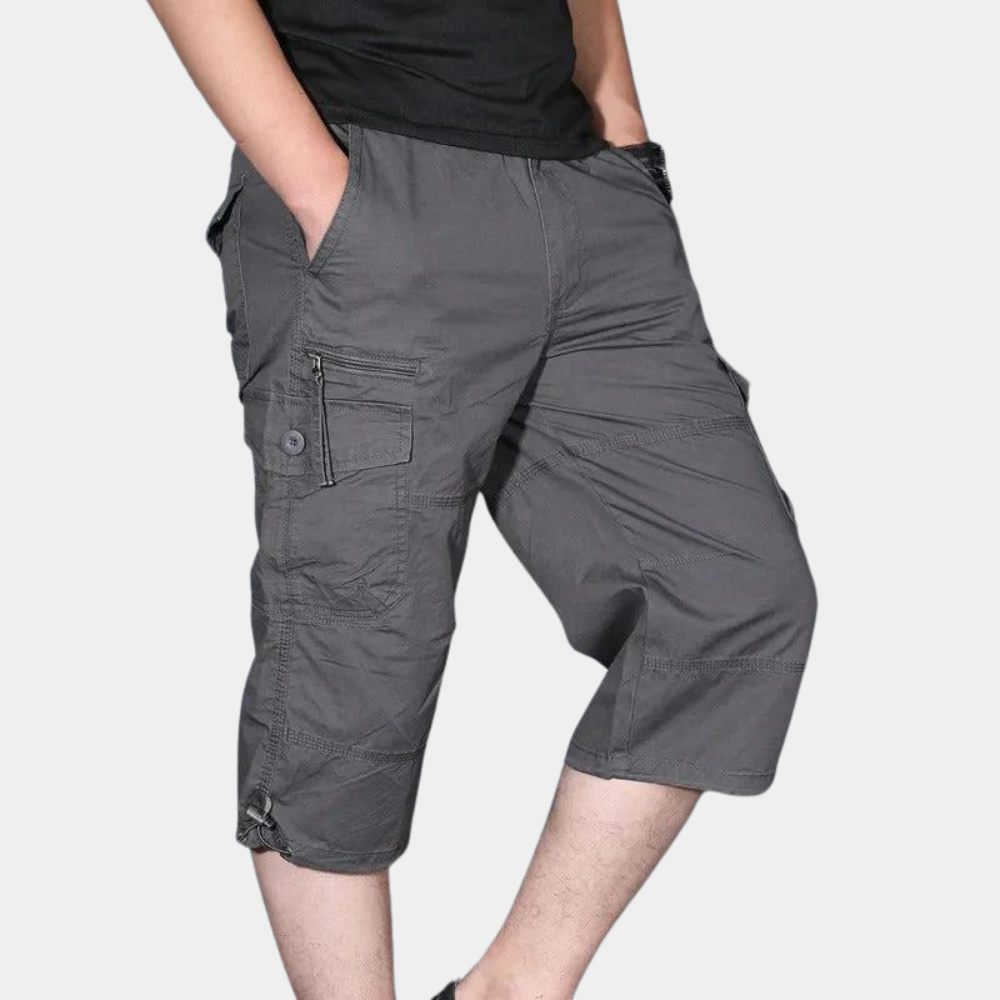 Men's stylish Enzio three-quarter length cargo trousers - everyday elegance!