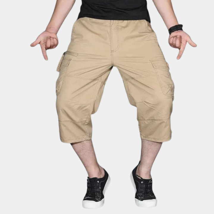 Men's stylish Enzio three-quarter length cargo trousers - everyday elegance!