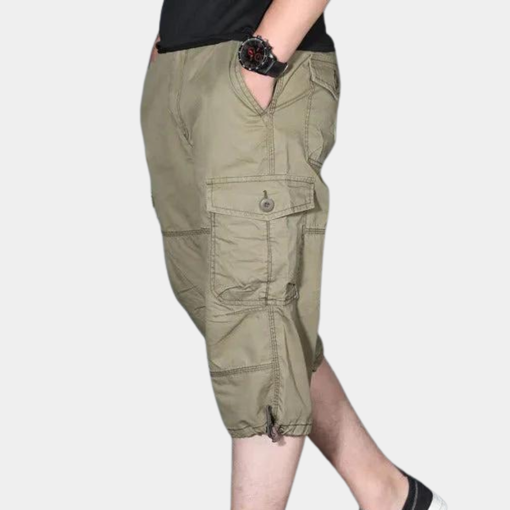 Men's stylish Enzio three-quarter length cargo trousers - everyday elegance!