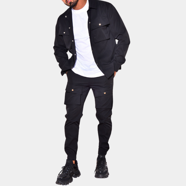 Pasquale - Elegant men's cargo suit set