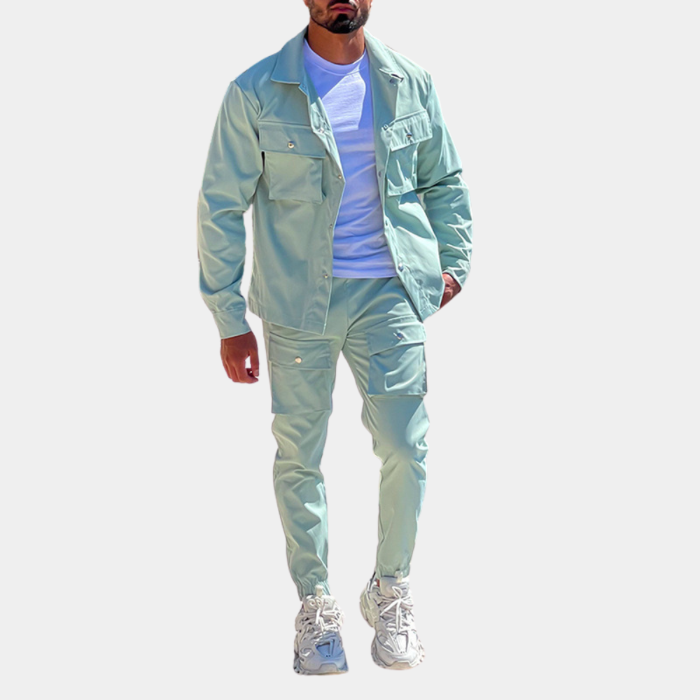 Pasquale - Elegant men's cargo suit set