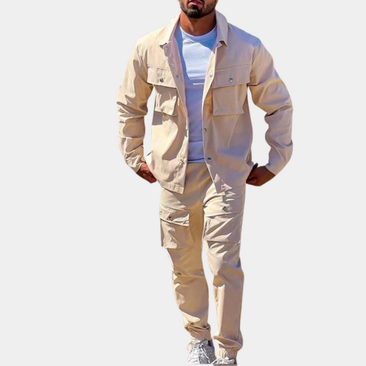 Pasquale - Elegant men's cargo suit set