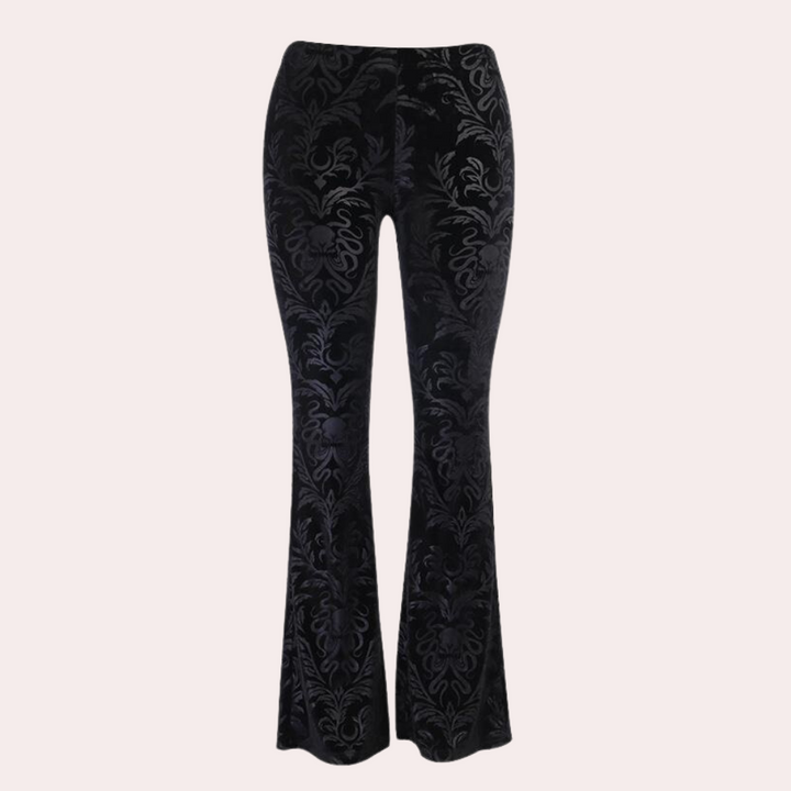 Edna - Elegant and fashionably tailored women's trousers with a fitted and flared cut.