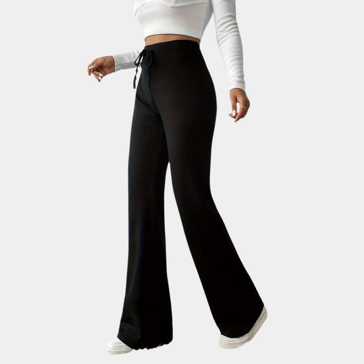 Venezia - Women's Casual Trousers with Elegant Flared Bottom