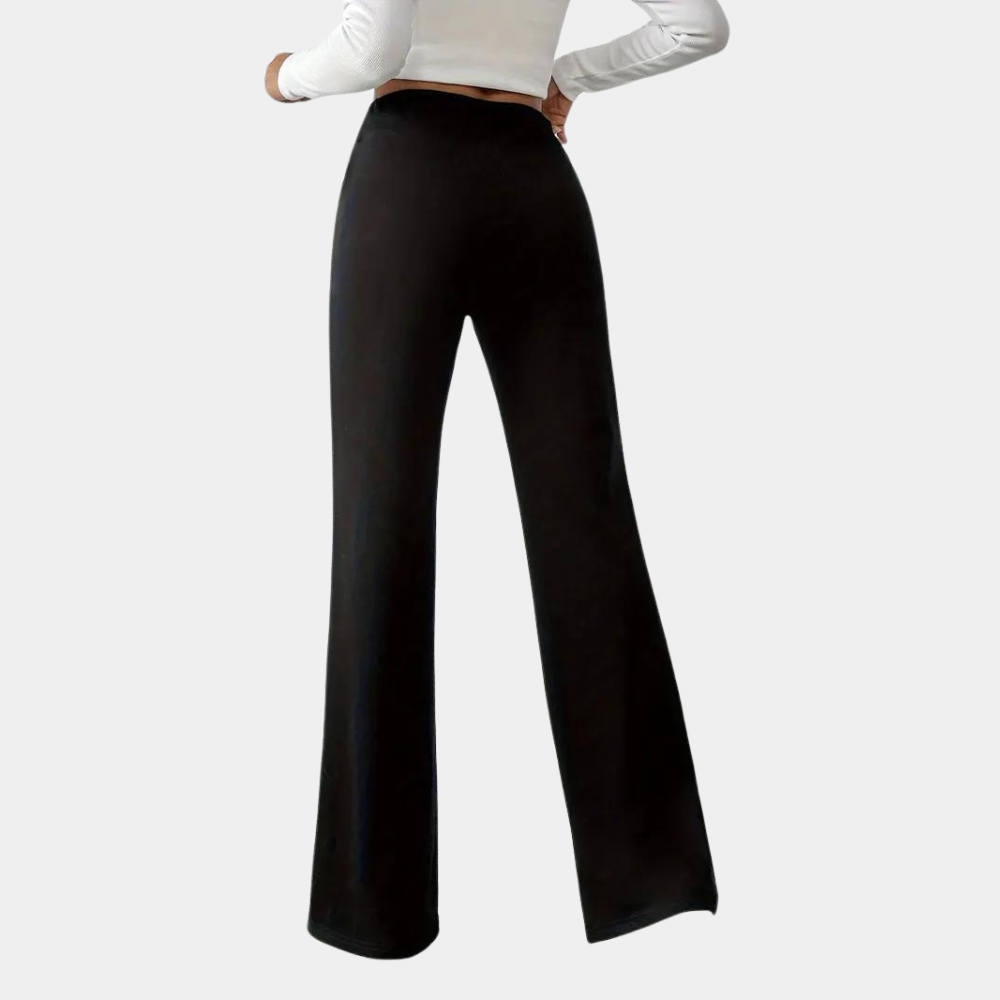 Venezia - Women's Casual Trousers with Elegant Flared Bottom