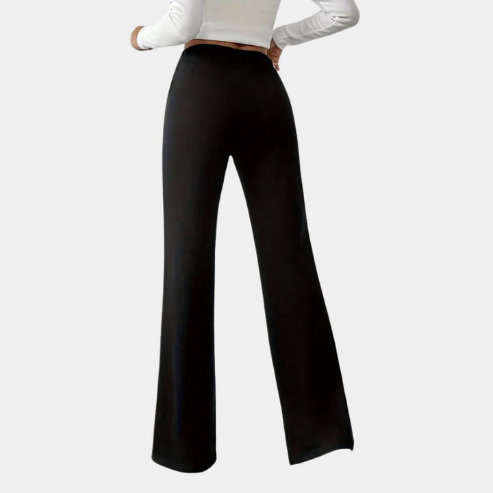 Venezia - Women's Casual Trousers with Elegant Flared Bottom