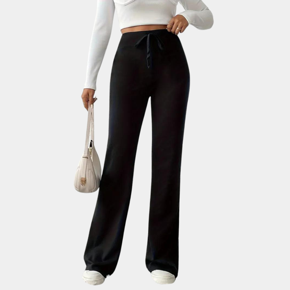 Venezia - Women's Casual Trousers with Elegant Flared Bottom