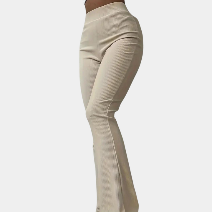 Franca - Elegant wide-legged pinstripe trousers for women