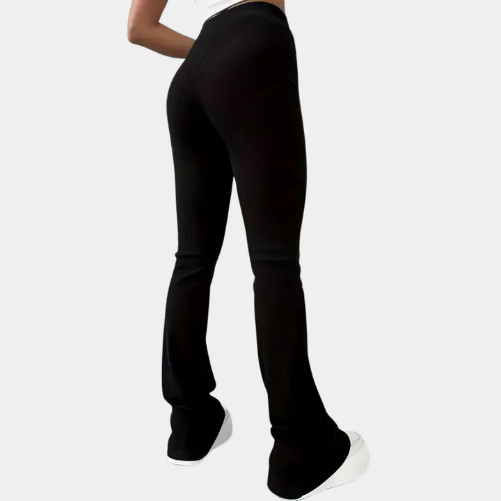 Franca - Elegant wide-legged pinstripe trousers for women