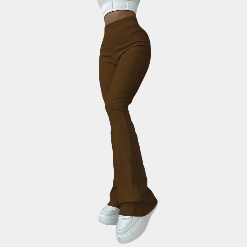 Franca - Elegant wide-legged pinstripe trousers for women
