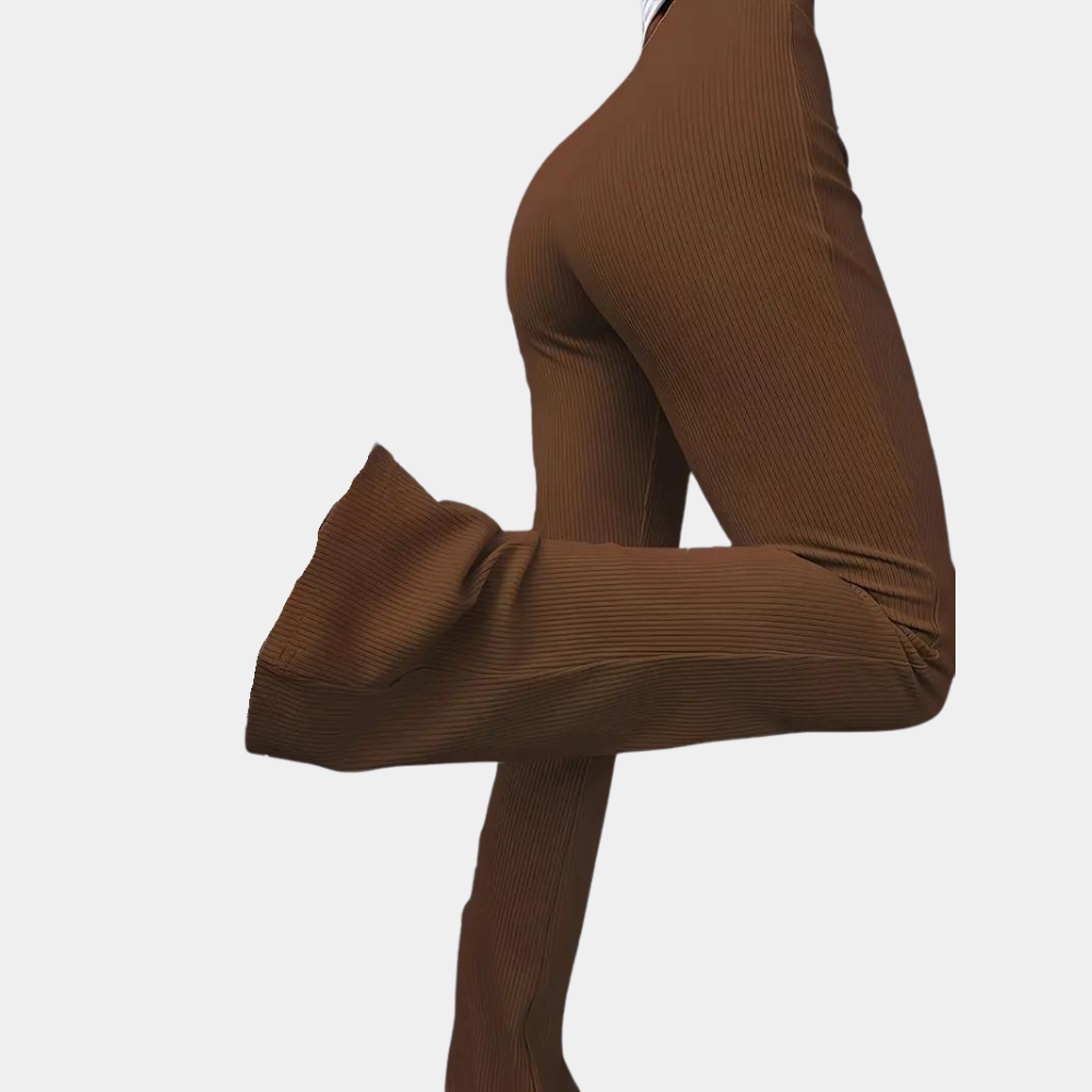 Franca - Elegant wide-legged pinstripe trousers for women