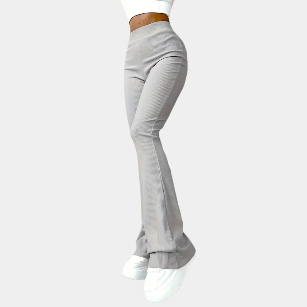 Franca - Elegant wide-legged pinstripe trousers for women