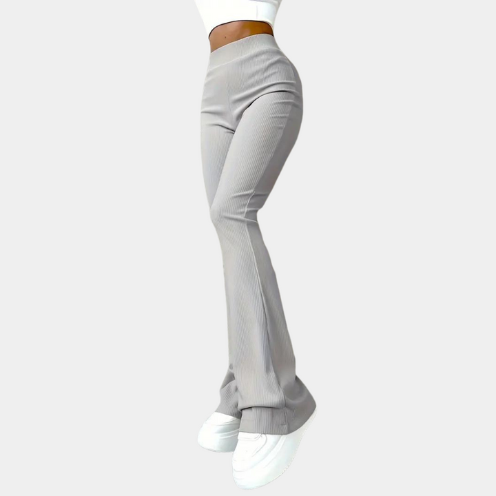 Franca - Elegant wide-legged pinstripe trousers for women