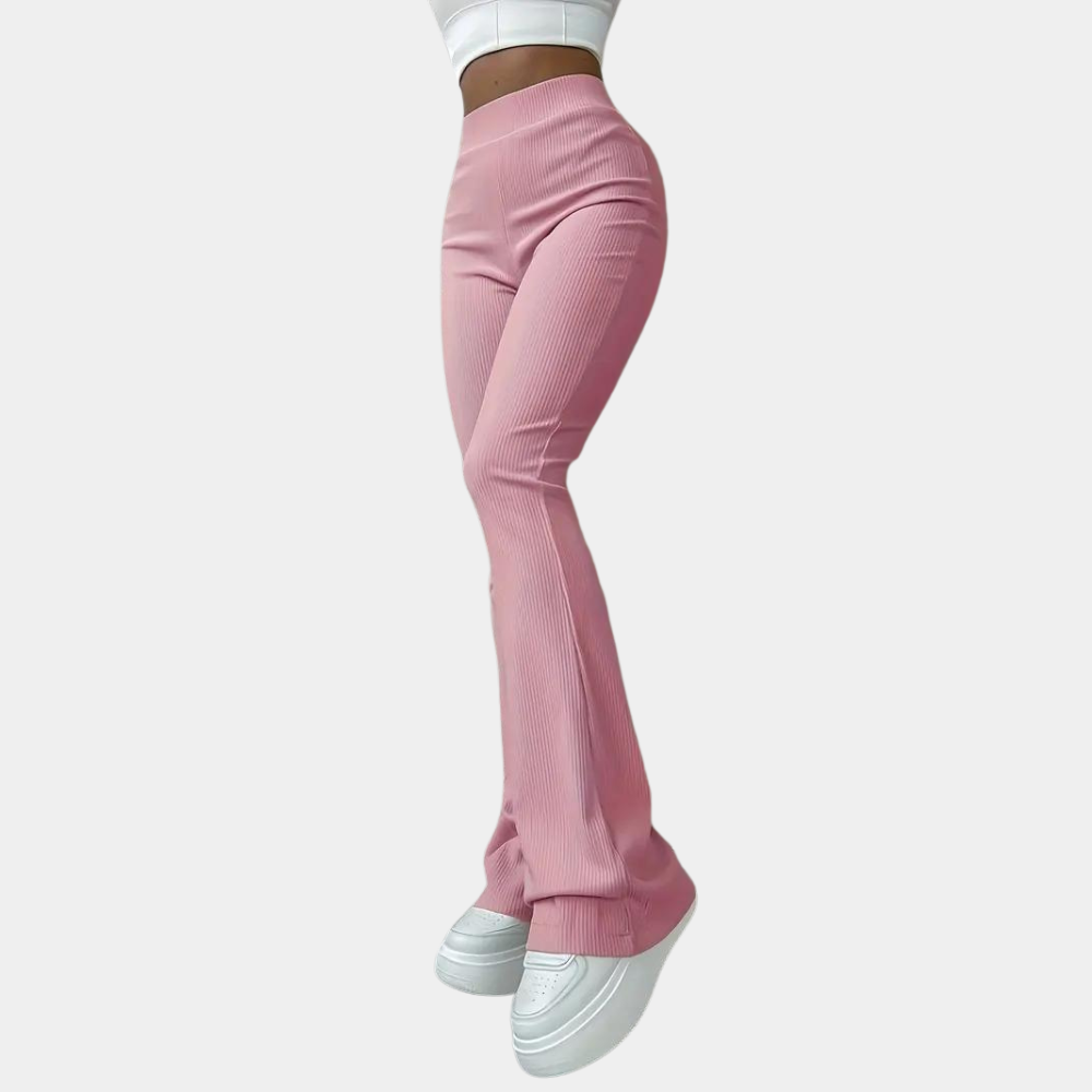 Franca - Elegant wide-legged pinstripe trousers for women