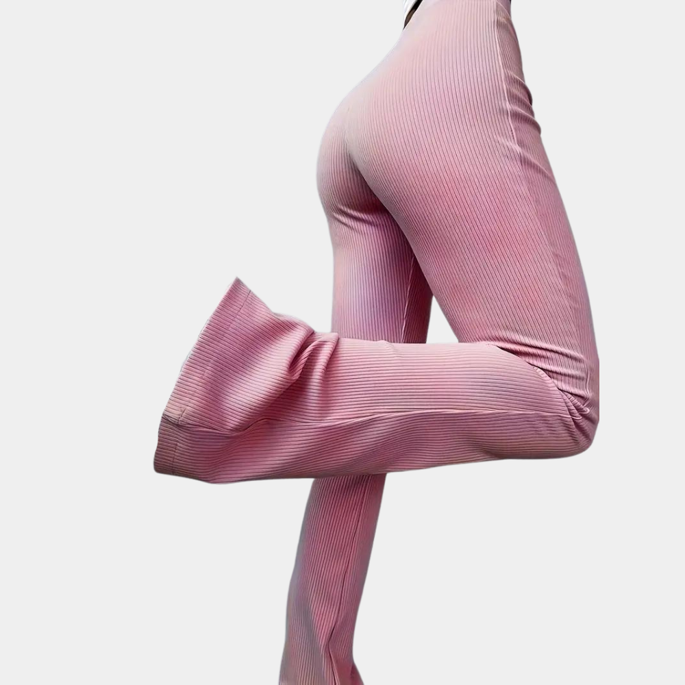Franca - Elegant wide-legged pinstripe trousers for women