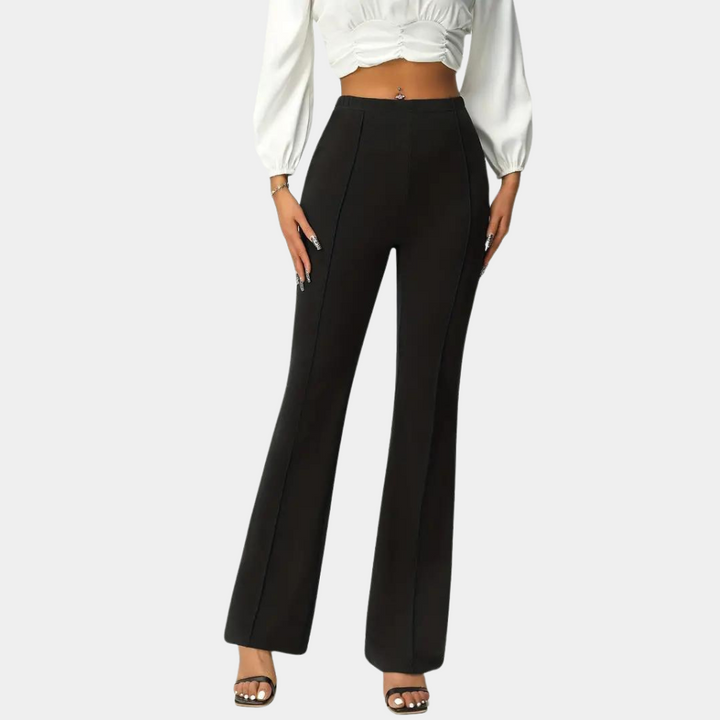Margot - Elegant stretch trousers with flared legs for women