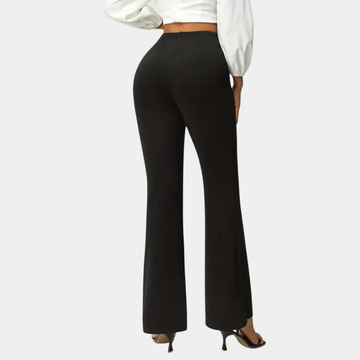 Margot - Elegant stretch trousers with flared legs for women
