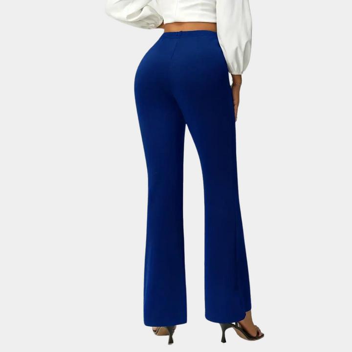 Margot - Elegant stretch trousers with flared legs for women