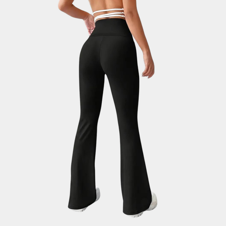 Adeline - Stylish women's trousers with a fashionable flared cut in ultra-elastic fabric.