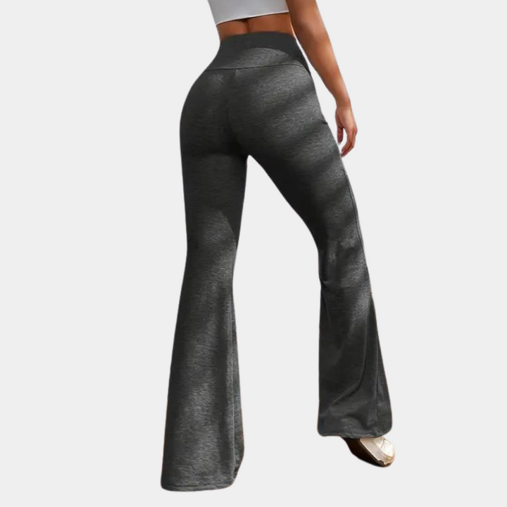 Adeline - Stylish women's trousers with a fashionable flared cut in ultra-elastic fabric.