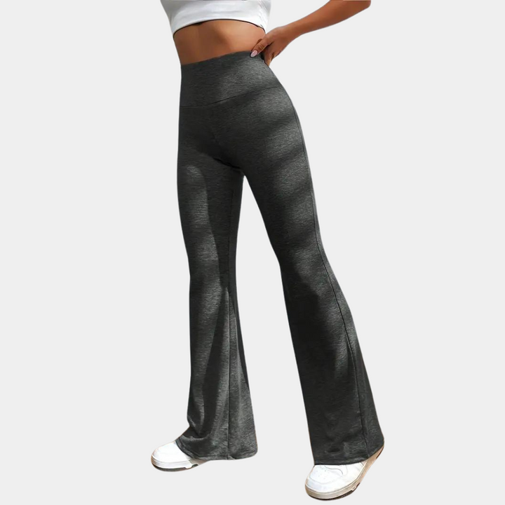 Adeline - Stylish women's trousers with a fashionable flared cut in ultra-elastic fabric.