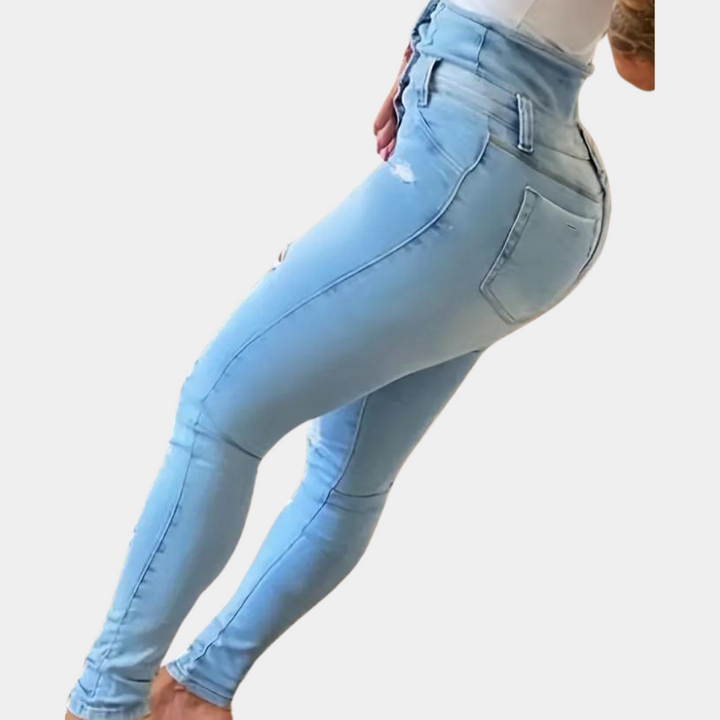 Elizabete - Stylish women's high-waisted jeans that accentuate the silhouette