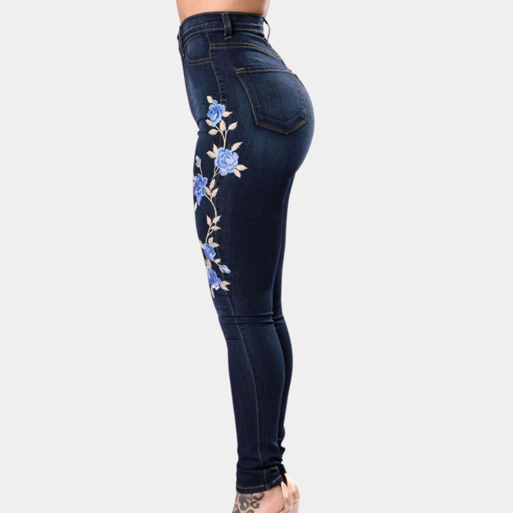 Ingrida - Elegant embroidered skinny jeans for modern women