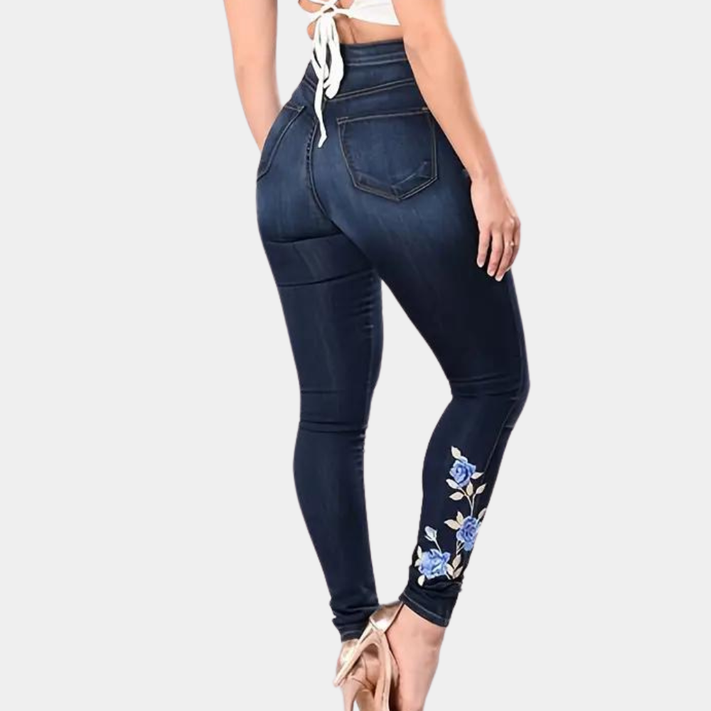 Ingrida - Elegant embroidered skinny jeans for modern women