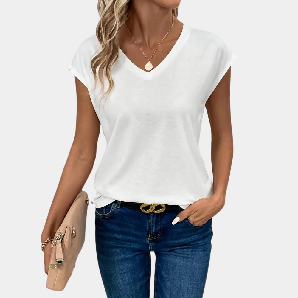 Stylish women's V-neck T-shirt - perfect for everyday Afrodite style!