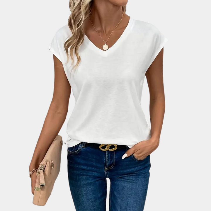Stylish women's V-neck T-shirt - perfect for everyday Afrodite style!