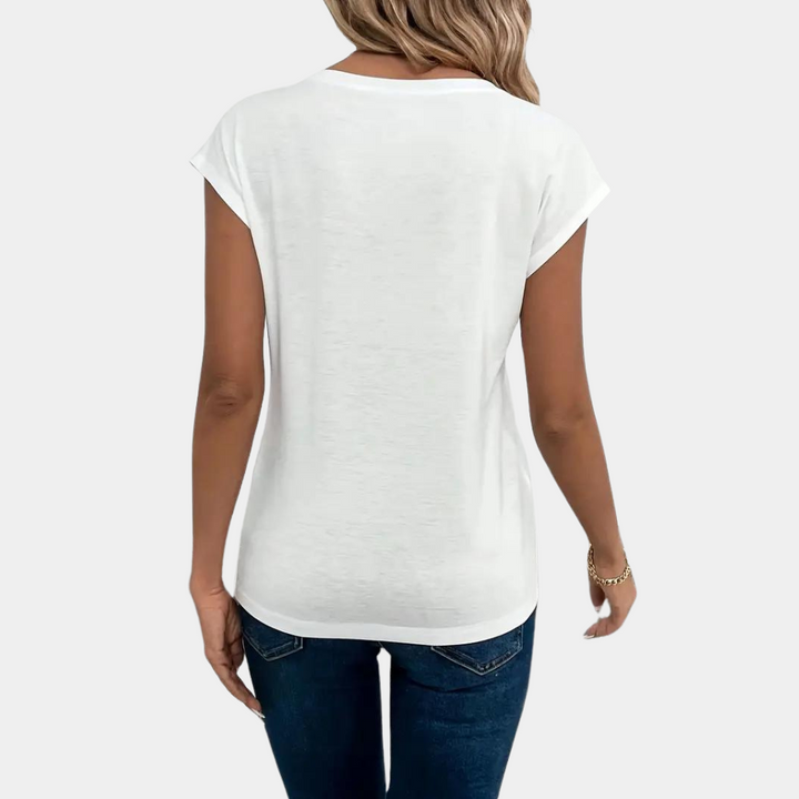 Stylish women's V-neck T-shirt - perfect for everyday Afrodite style!