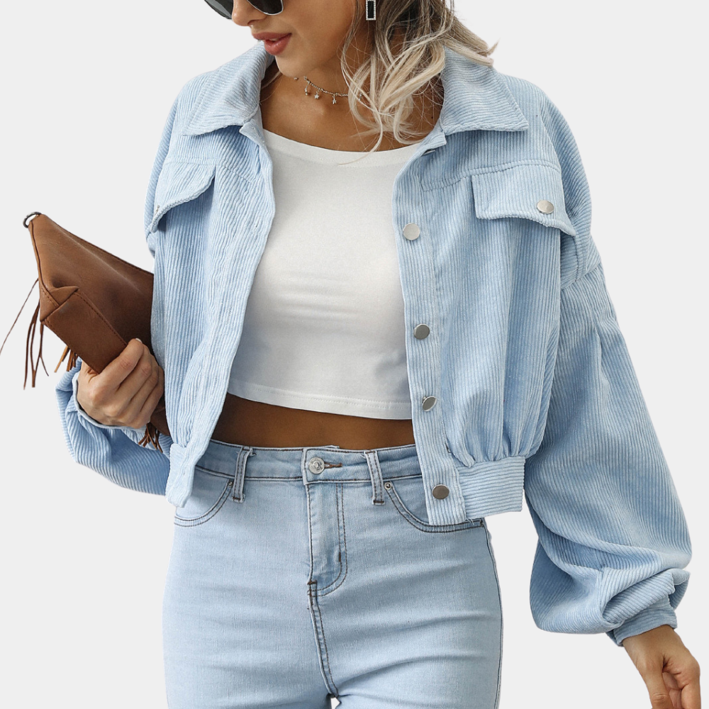 Elegant women's corduroy jacket from Roksana brand