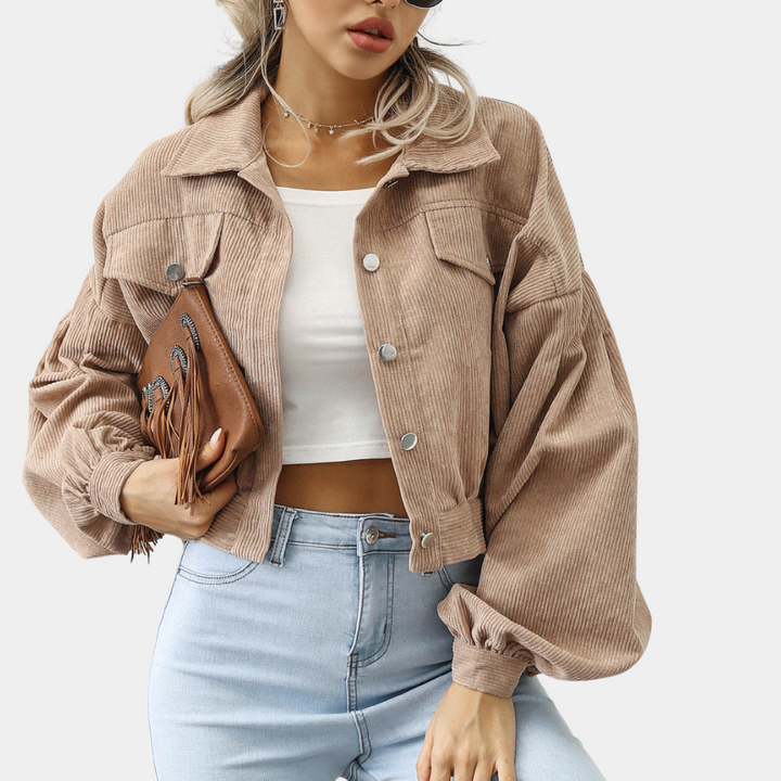 Elegant women's corduroy jacket from Roksana brand