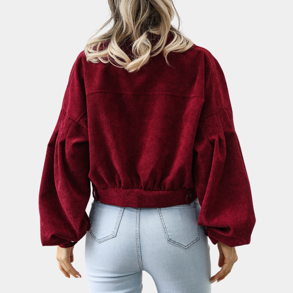 Elegant women's corduroy jacket from Roksana brand