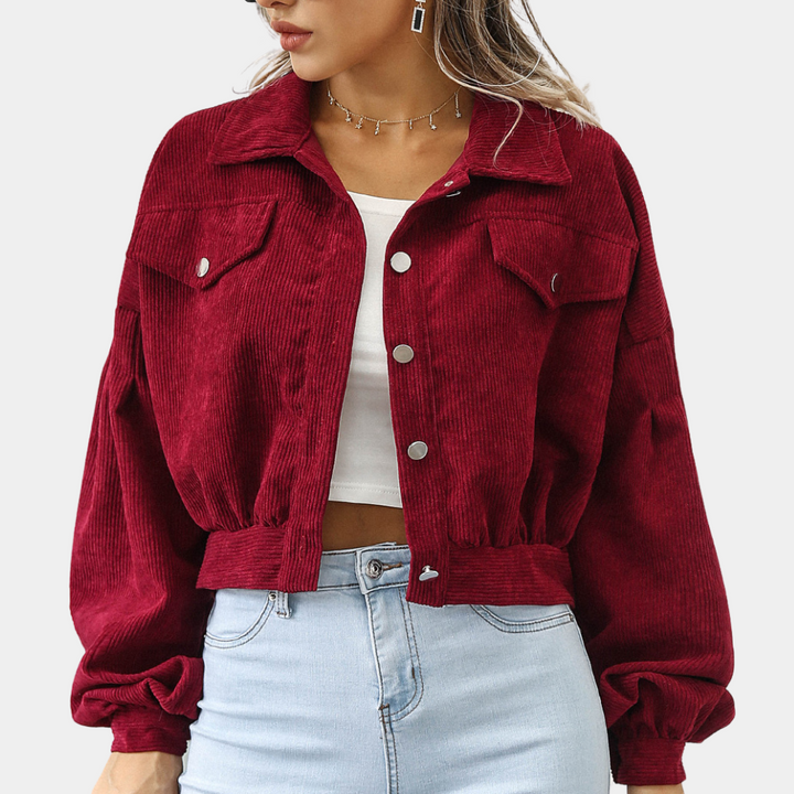 Elegant women's corduroy jacket from Roksana brand