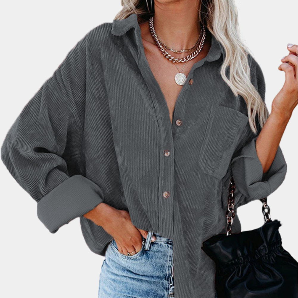 Stylish women's jacket in corduroy cut Rubyna