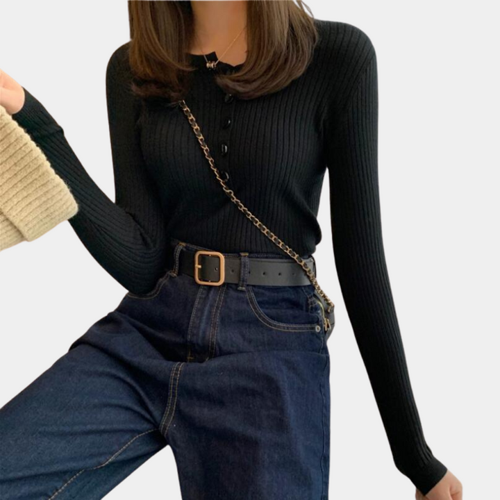 Aija - Stylish and comfortable women's jumper with elasticated cuffs