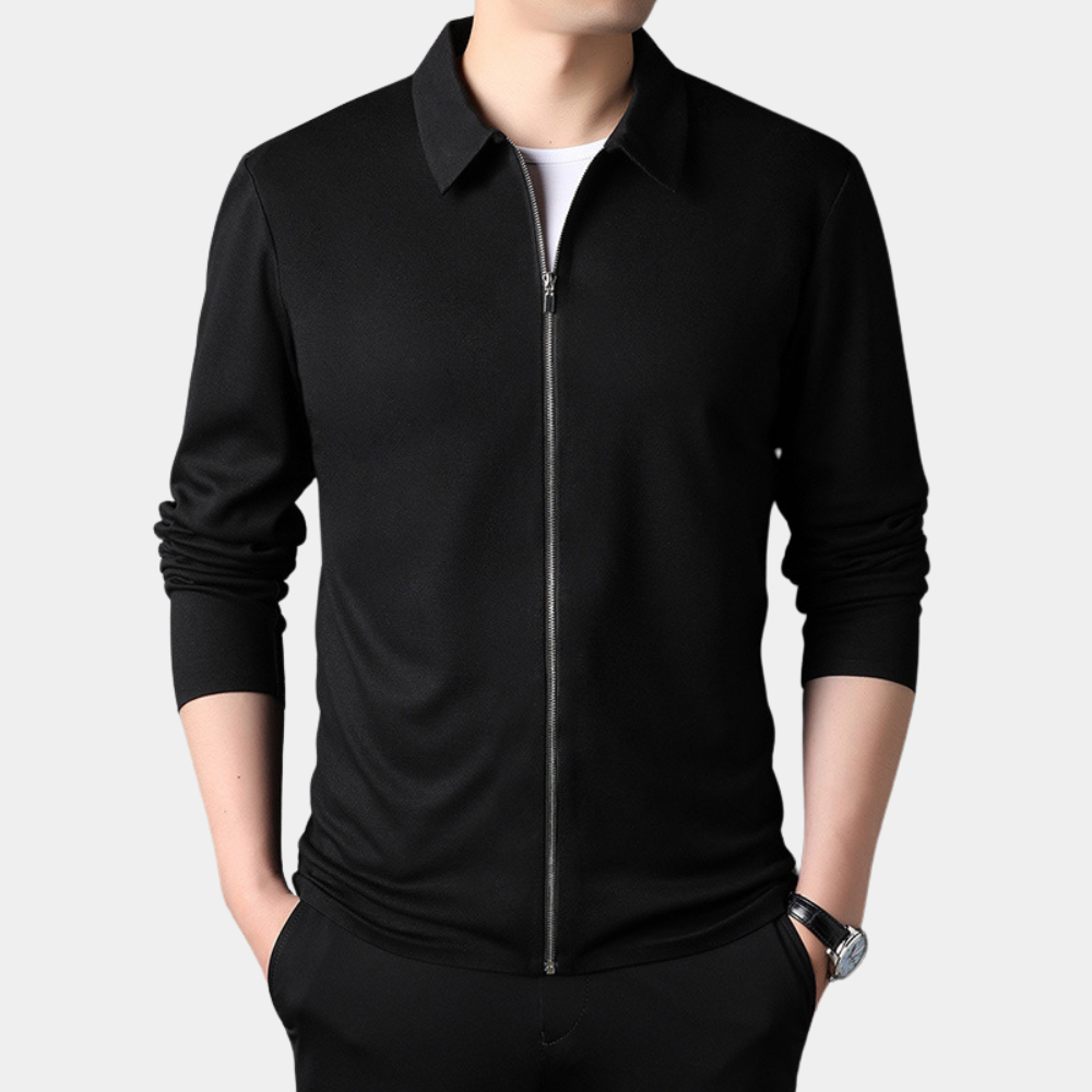 Elegant men's jacket with functional zip fastening