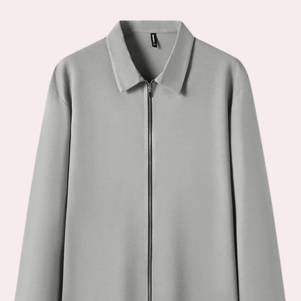 Elegant men's jacket with functional zip fastening