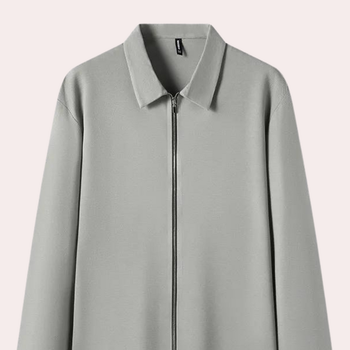 Elegant men's jacket with functional zip fastening