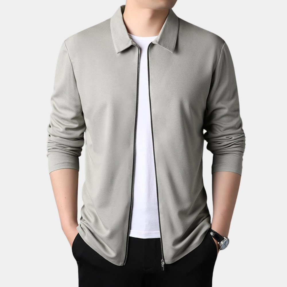 Elegant men's jacket with functional zip fastening