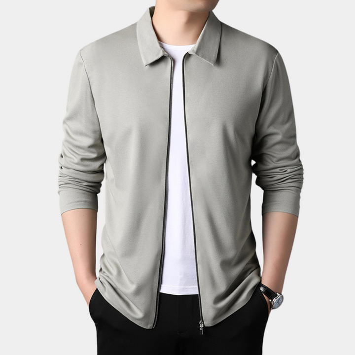 Elegant men's jacket with functional zip fastening