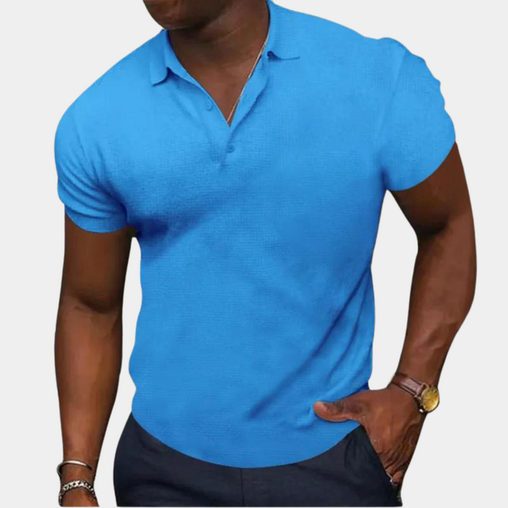 A stylish men's short-sleeved polo shirt - the perfect choice for everyday wear!