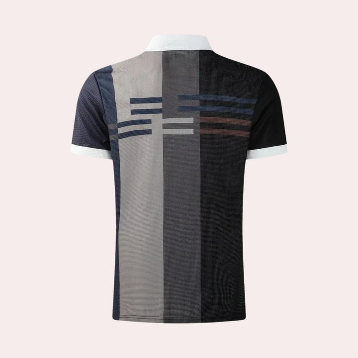 Elegant men's zip-up polo shirt: create the perfect combination of comfort and style!